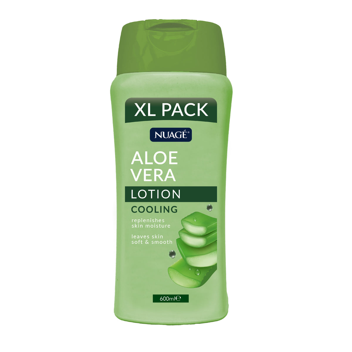 151 Nuage Aloe Vera Lotion Green 600ml XL Pack NUA1206 | Cooling | Leaves Skin Soft and Smooth | Replenishes Skin Moisture