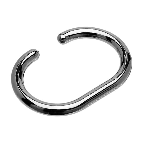 Croydex C-Shaped Rust-Resistant Shower Curtain Rings Chrome Pack of 12 AK142141 | Hooks for Easy Glide | Use with Shower Curtain Rod Up to 29mm in Diameter