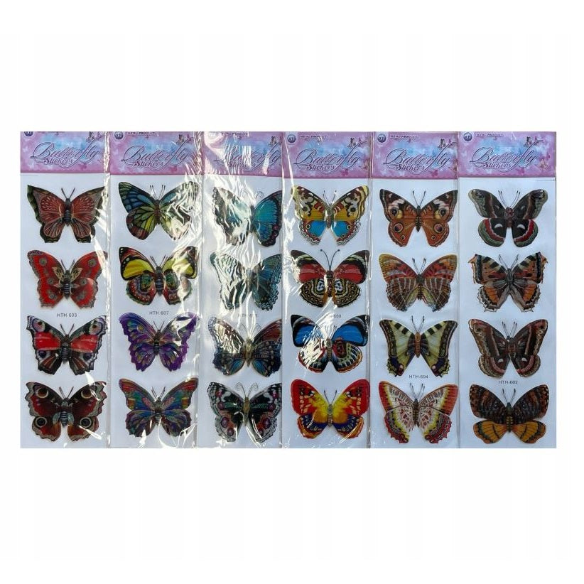 XF Decorative 3D Butterfly Stickers Assorted 4-Piece HTH-601