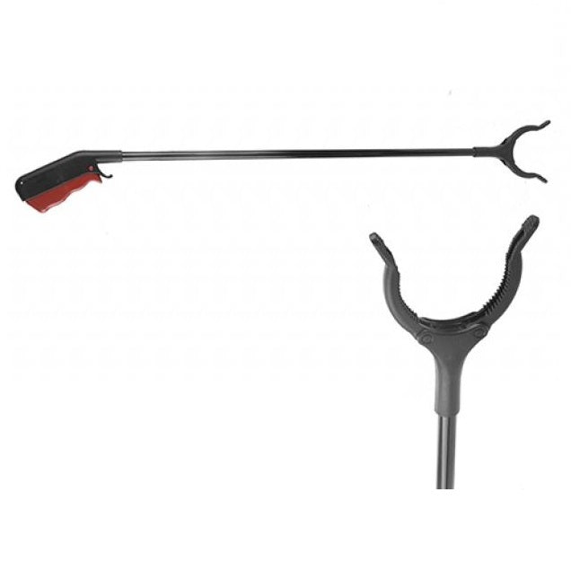Home Connection Reacher and Grabber Long Arm Grabber Tool Black 31-Inch 839174 | With 360 Degree Swivel Jaws | Ideal for High and Low Reach | Picking Up Items | Reduces Bending and Stretching | Lightweight and Robust | Auto Grabber