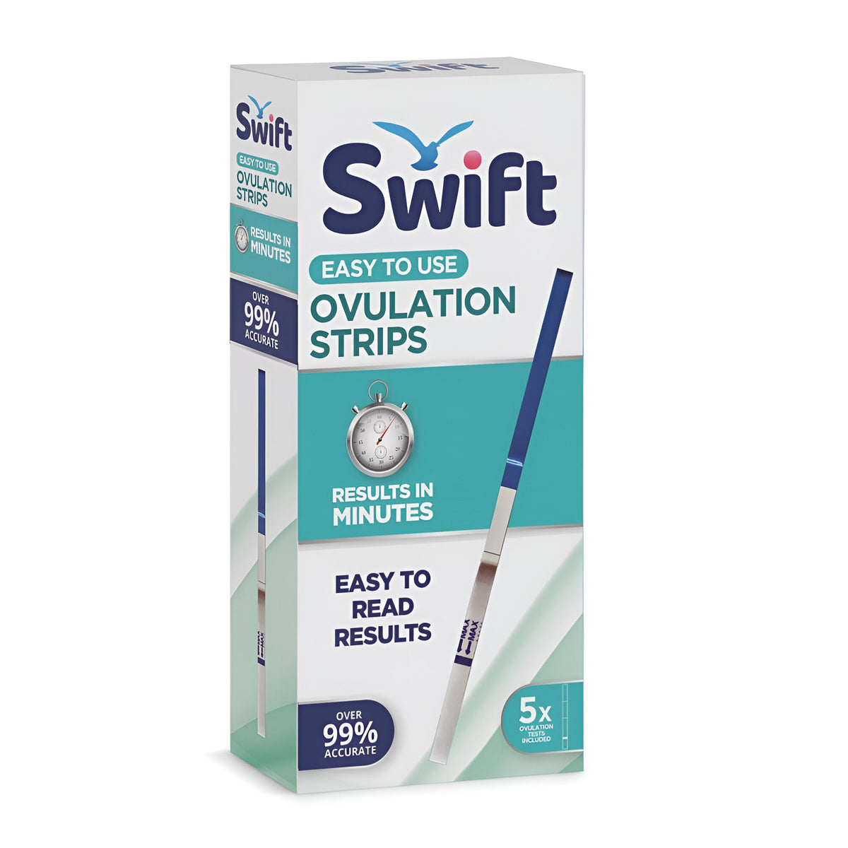 151 Swift Ovulation Test Strips Pack of 5 SWT004 | Easy to Use | Results in Minutes | Self - Test | Over 99% Accurate
