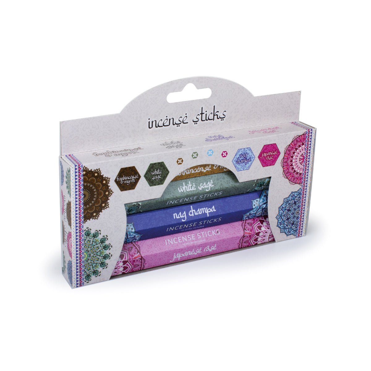 151 Pan Aroma Incense Sticks Champ - Rose - Frankin - Sage Assorted Pack of 4 PAN0662
