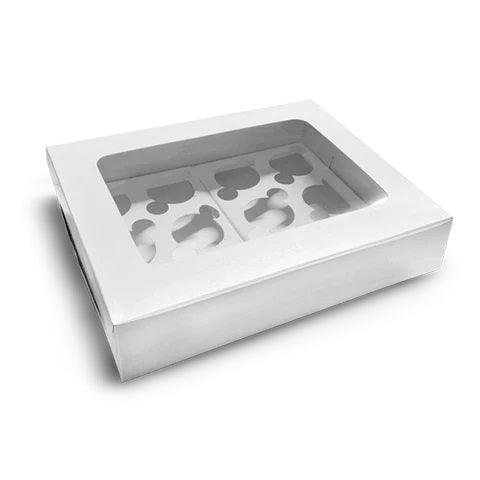 JL Supplies 12 Cup Cake Box White 1026