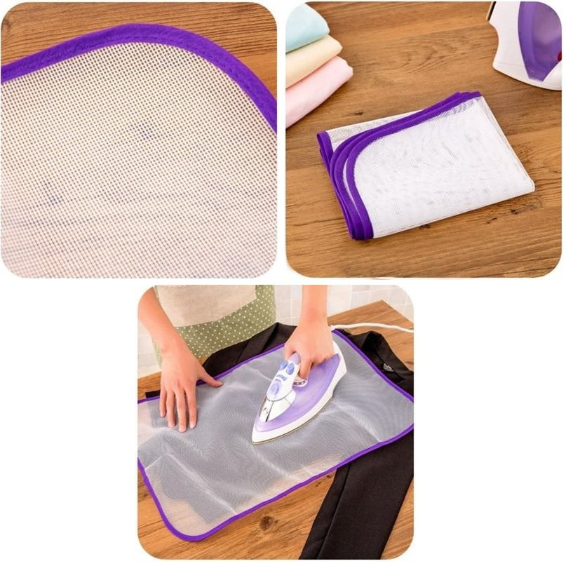 151 Ironing Cloth Transparent 60cm x 40cm 1511189 | Heat Resistant | Reusable | Washable | Protects Delicate Fabrics | Prevents Scorching and Shiny Marks on Garments