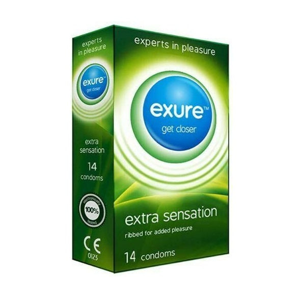 OTL Exure Ribbed Condoms Pack of 14 994404 | Sensation Ribbed for Added Pleasure