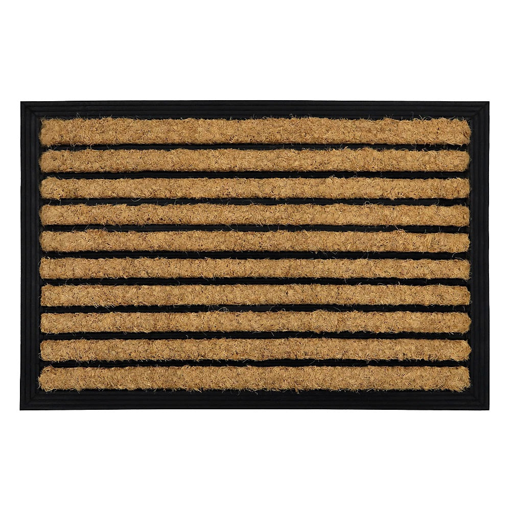 JVL Tuffscrape Scraper Mat Black and Brown 40cm x 60cm 02-121LI | Excellent Scraper Qualities | Removes Heavyweight Dirt and Moisture | Long Lasting Heavy Duty Construction | Suitable for All Year Round Use