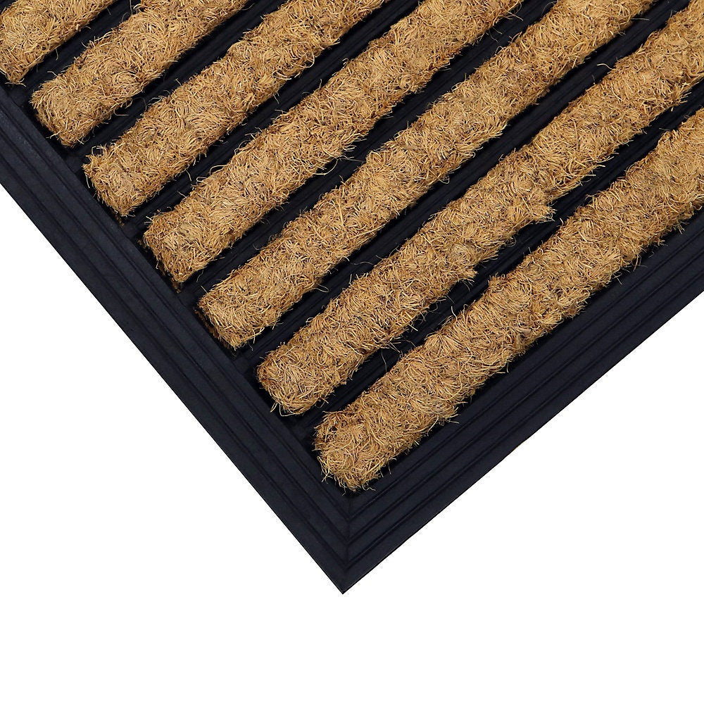 JVL Tuffscrape Scraper Mat Black and Brown 40cm x 60cm 02-121LI | Excellent Scraper Qualities | Removes Heavyweight Dirt and Moisture | Long Lasting Heavy Duty Construction | Suitable for All Year Round Use