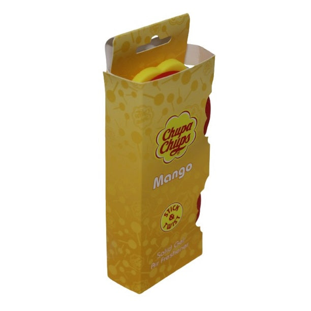 Chupa Chups Mango Solid Gel Air Freshener Red and Yellow Pack of 2 45711 | Stick and Twist | Long-Lasting Sweet Fragrance | Ideal for Home-Office and Car Odor Elimination