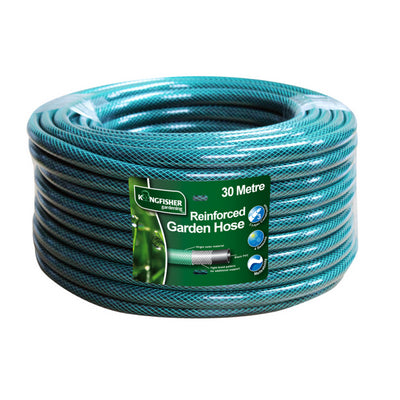 Kingfisher 3 Layer Reinforced Garden Hose Green 30Mtr