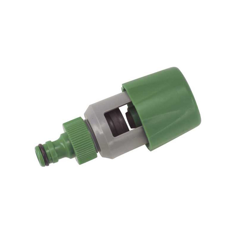 Kingfisher Durable Plastic Snap Action Multipurpose Tap Connector Grey and Green 622SNCP | Connects to Most Standard Domestic Taps
