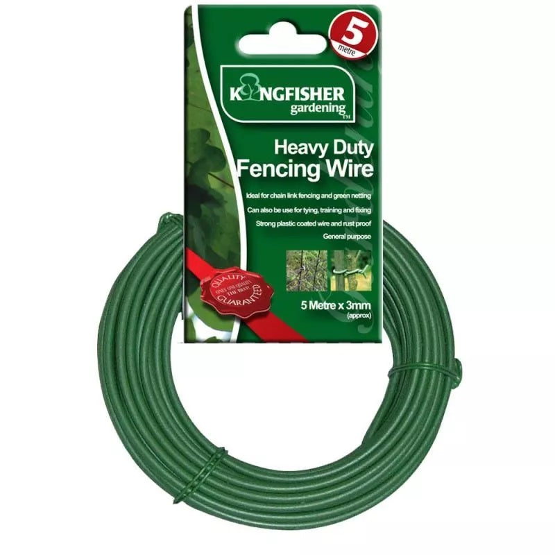 Kingfisher Heavy Duty Fencing Wire Green 5Mtr x 3mm GSW101
