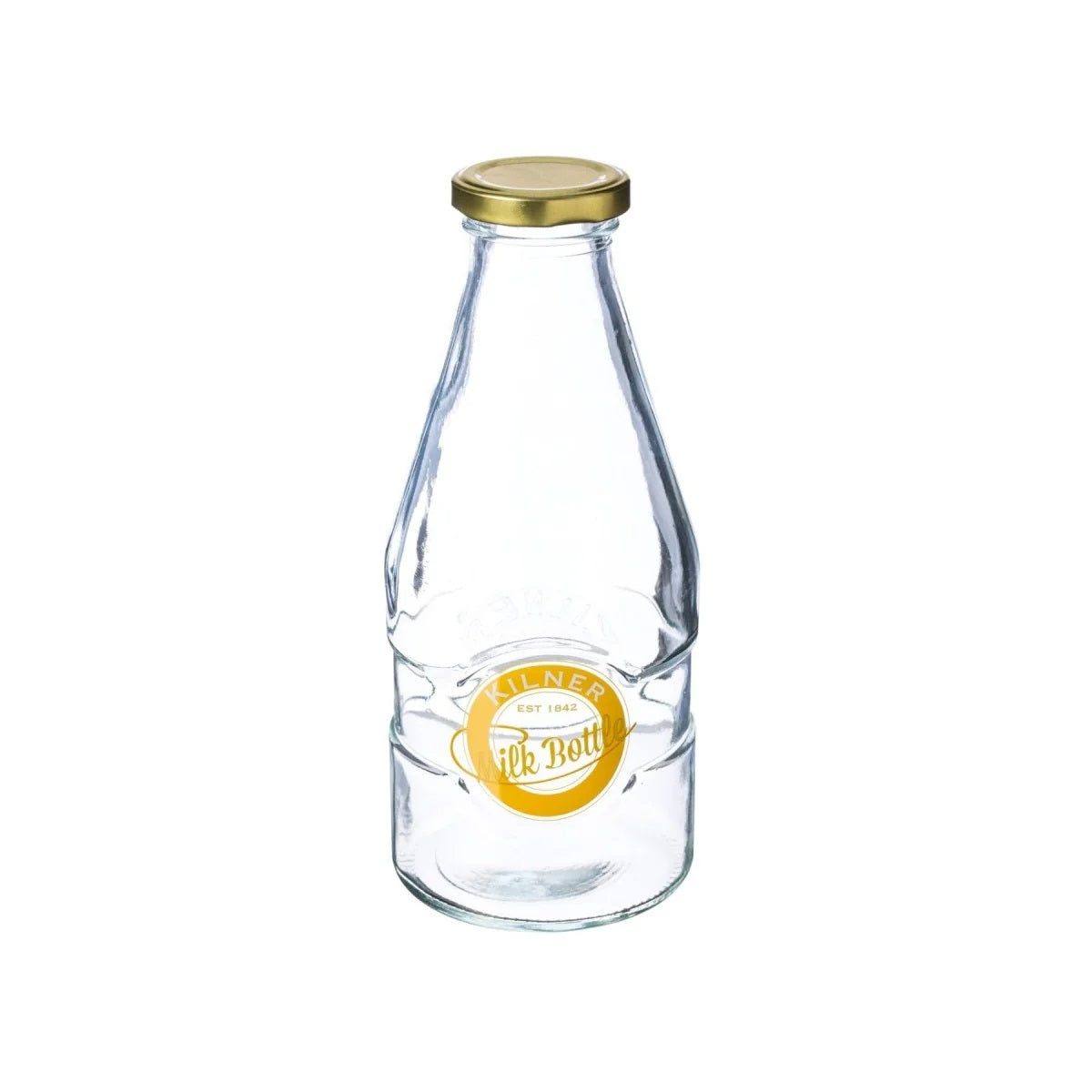 Kilner Glass Milk Bottle with Airtight Lid Transparent 189ml 0025.712 | Vintage-Style Reusable Storage | For Milk-Juices and Beverages