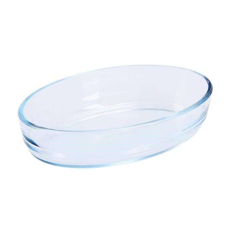 Pyrex Multipurpose Oval Glass Roaster Dish Clear 13cm x 21cm 221B000 | Heat-Resistant | Borosilicate Glass | Baking Dish | Microwave-Freezer and Dishwasher Safe