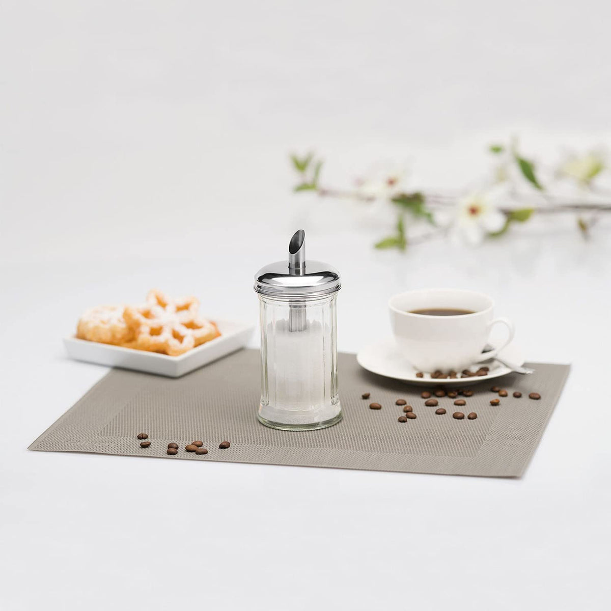 Harewood International Glass Sugar Dispenser Clear 350ml Large 17cm x 7.5cm