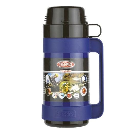Thermos Originals Mondial Flask with Handle and Cup Lid Assorted Colours 0.5Ltr 26224 | Durable Insulated Bottle for Hot and Cold Drinks | Outdoor and Travel Thermos | 24Hr Temperature Retention