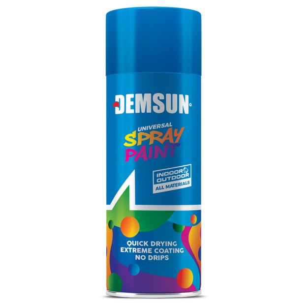 Demsun Universal Spray Paint Blue 200ml DS07108 | Quick Drying | Extreme Coating | No Drips | Indoor and Outdoor All Materials
