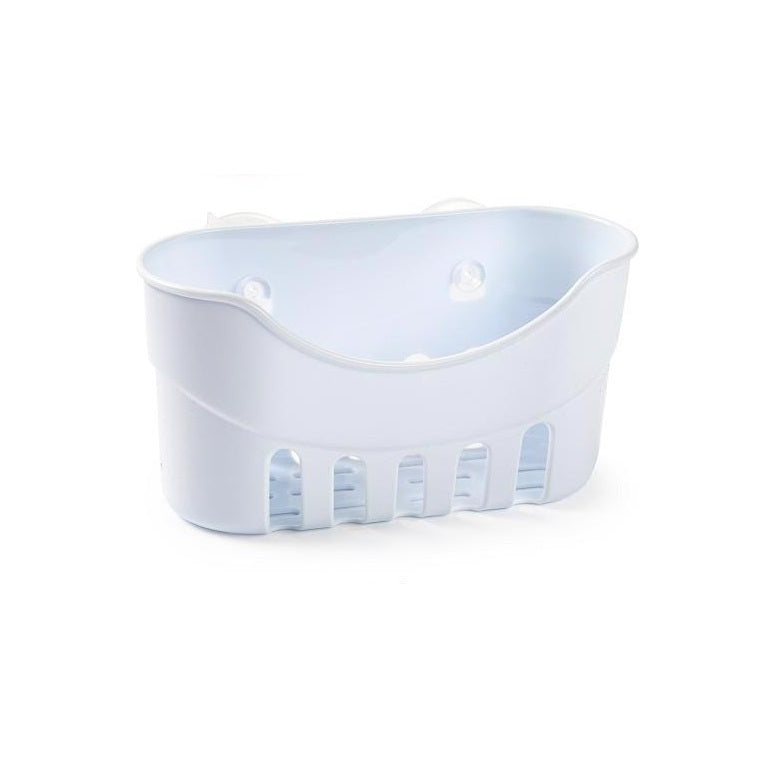 Toyma Two Suction Cup Wall-Mounted Bathroom Shelf White 4061701 | Storage Basket