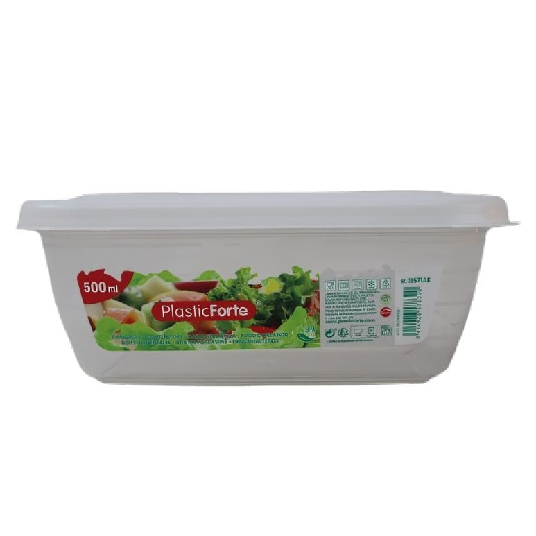 PlasticForte Classic Food container with Lid White 500ml 11571AE | BPA Free