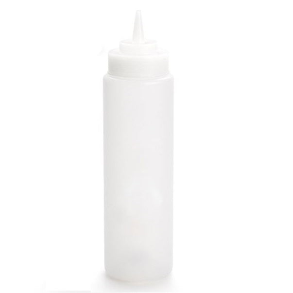 PlasticForte Squeeze Bottle with Precision Nozzle and Lid Clear 700ml S-212 | Sauce Dispenser