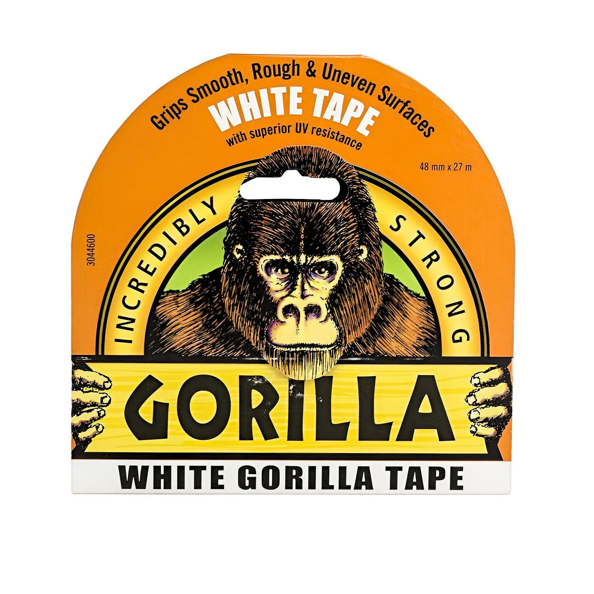 Gorilla Double Thick Adhesive Tape White Large W48mm x L27Mtr 3044601 | Incredibly Strong | Superior UV Resistance | Grips Smooth - Rough and Uneven Surfaces | Weather Resistant Shell | Incredible Strength | Extra Strong