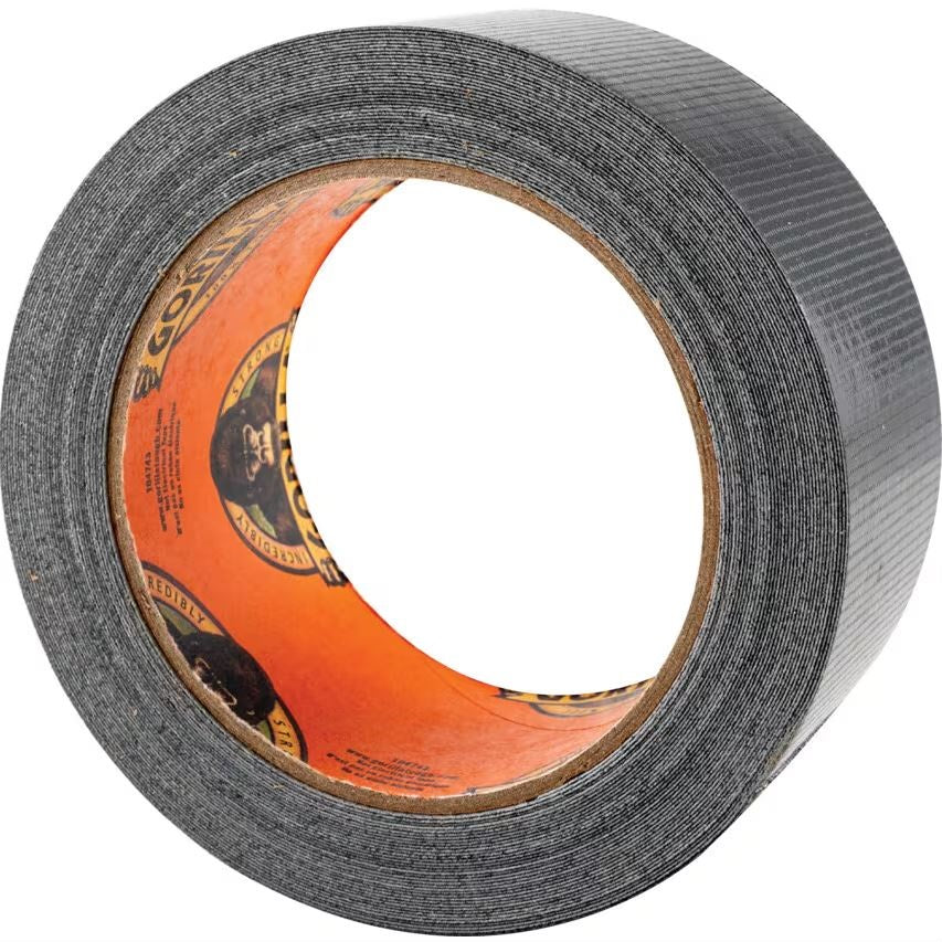 Gorilla Extra Strong Tape Black 11Mtr x 48mm 3044001 | Weather-Resistant Shell | Incredible Strength | Double Thick Adhesive | Grips Smooth Rough and Uneven Surfaces