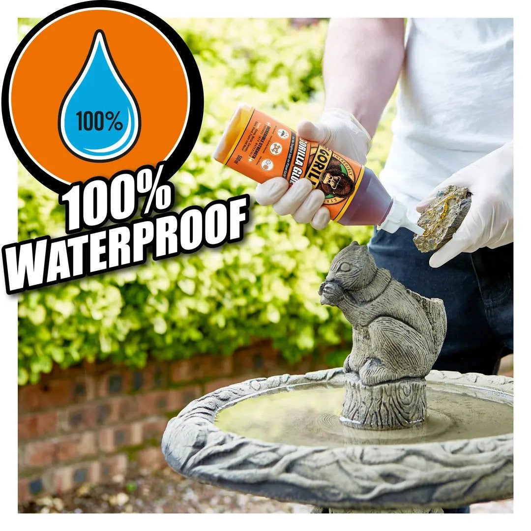 Gorilla Multi-surface Adhesive Glue Brown 500ml 1044181 | Incredibly Strong and Fast Bond | Waterproof | For Wood-Metal-Stone and More | For Indoor-Outdoor Use | Bonds Dissimilar Materials