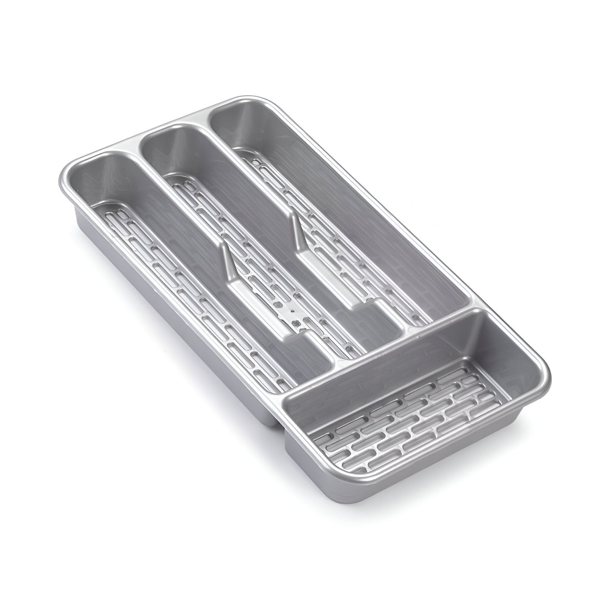 PlasticForte Classic Tier Cutlery Tray Silver Small 33cm x 17.5cm x 4.3cm 1182312