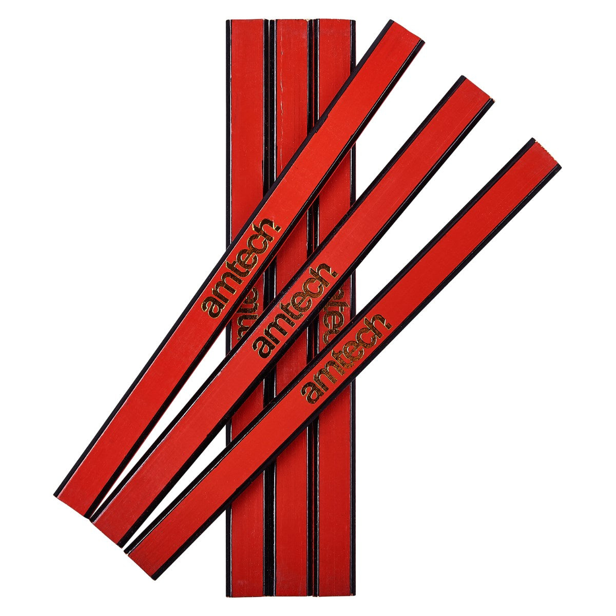Amtech Hardwood Carpenters Pencils Red L230mm Pack of 6 H2105
