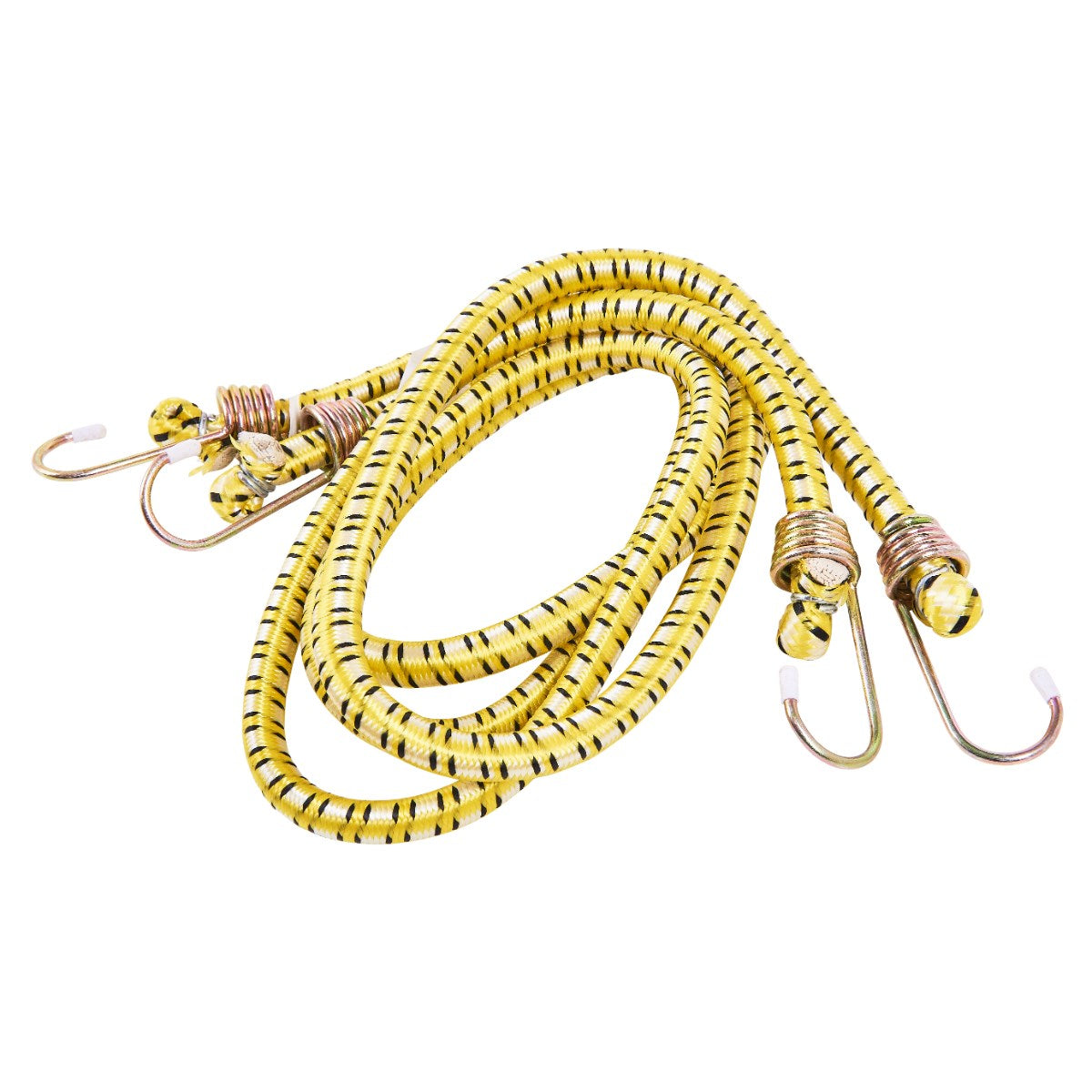 Amtech Bungee Cords Yellow 120cm Pack of 2 S0652 | With Hardened Metal Hooks and Rubber Stops