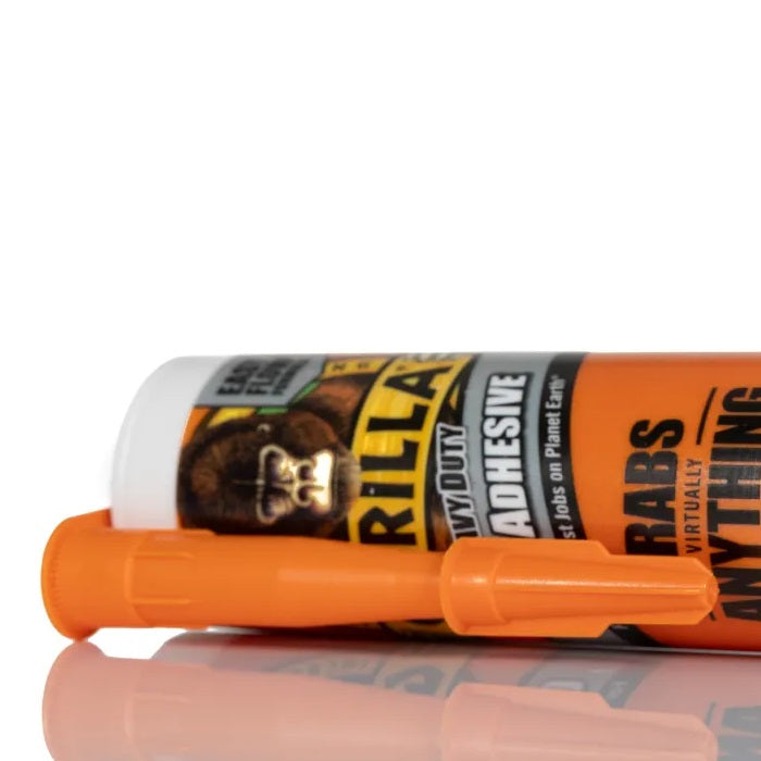 Gorilla Heavy Duty Grab Adhesive White 290ml 2044001 | Withstand Extreme Temperatures | Indoor and Outdoor | Even Bonds Underwater | Flexible | All Surface | All Purpose | Grabs Virtually Anything Instantly | Easy Flow Formula
