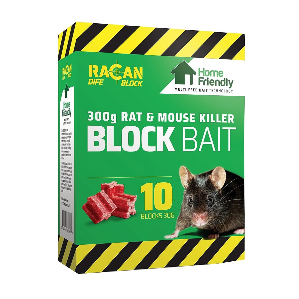 Racan Rat and Mouse Killer Block Bait Red 10 x 30g BL0040418