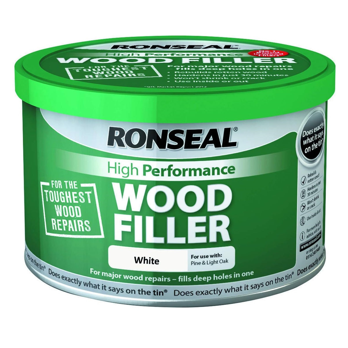 Ronseal Wood Filler White 275g 35303