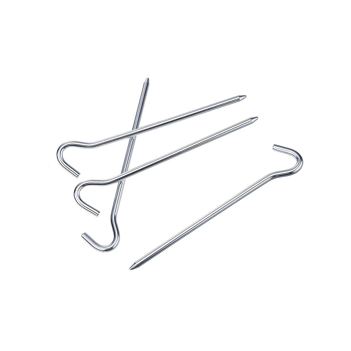 Blackspur Galvanised Metal Steel Tent Peg Silver 9-Inch Pack of 10 GP100