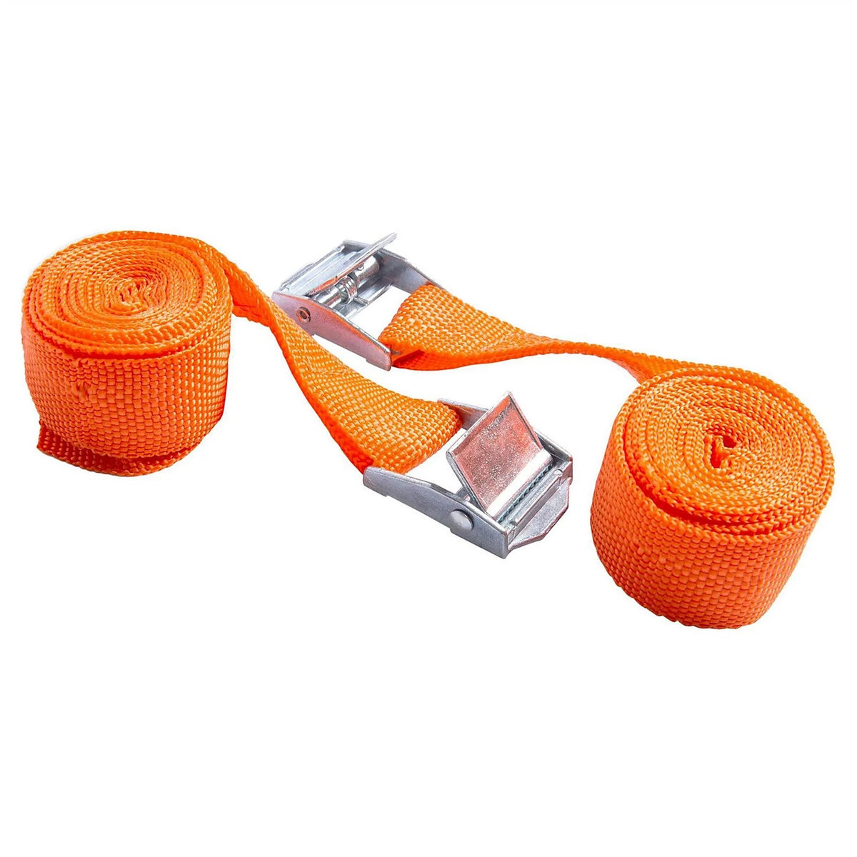 Blackspur Ratchet Strap Set Orange 25mm x 2Mtr Pack of 2 BD333 | Heavy Duty | 400lbs Breaking Strength