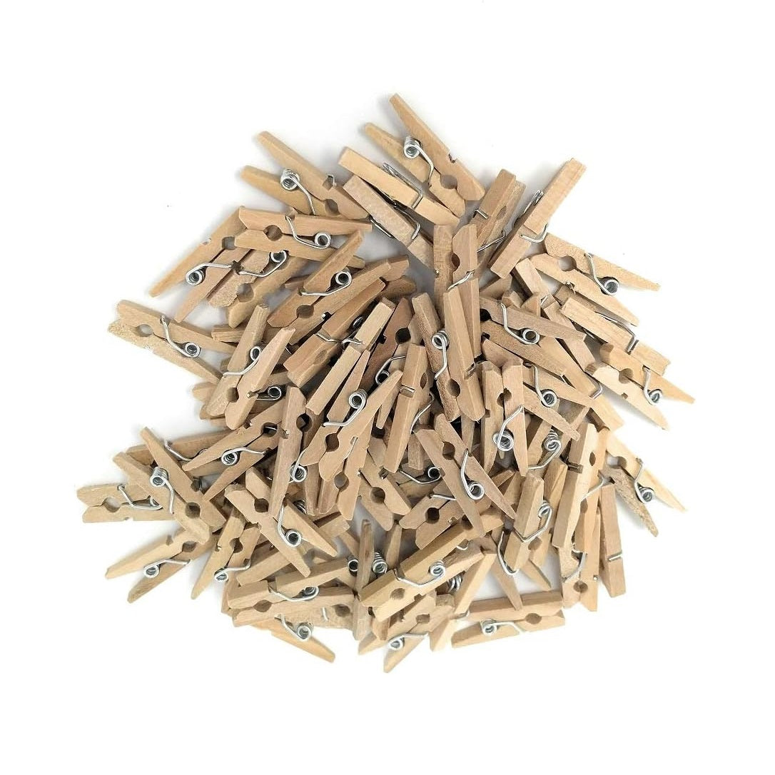 Sifcon Sil Craft Wooden Mini Pegs Brown Pack of 75 ST7019