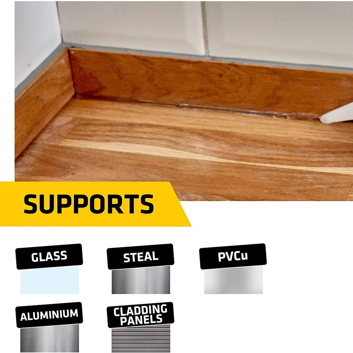 Everbuild General Purpose Silicone Sealant White 310ml EVBGPSGY | Waterproof and Flexible Caulk | For Sealing-DIY and Construction Applications