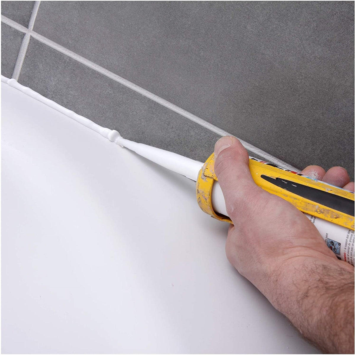 Everbuild General Purpose Silicone Sealant White 310ml EVBGPSGY | Waterproof and Flexible Caulk | For Sealing-DIY and Construction Applications