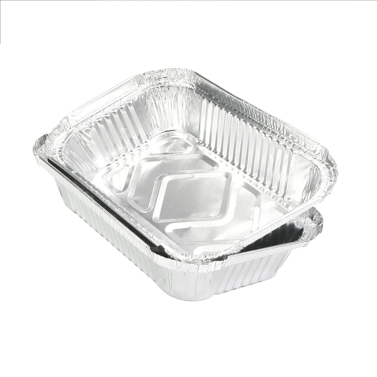 Tala Rectangular Disposable Aluminium Foil Food Containers Silver 46cm x 34cm x 6.5cm 10A10638 | Takeaway Trays for Baking and Storage