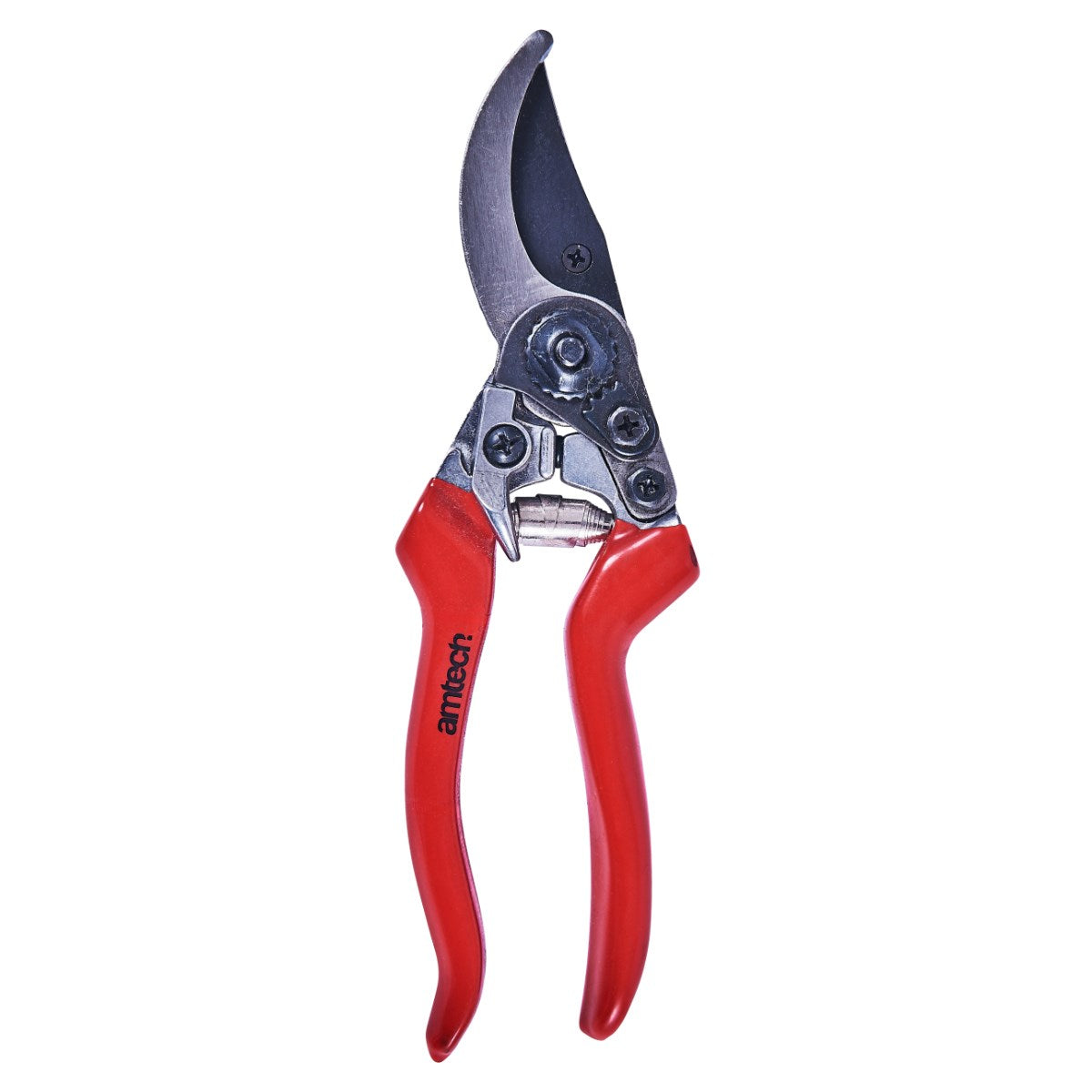 Amtech Bypass Pruner Red U0375 | Strong Non-Stick Carbon Steel Blade | Ergonomic Handle | Safety Lock Switch | 15mm Cutting Capacity