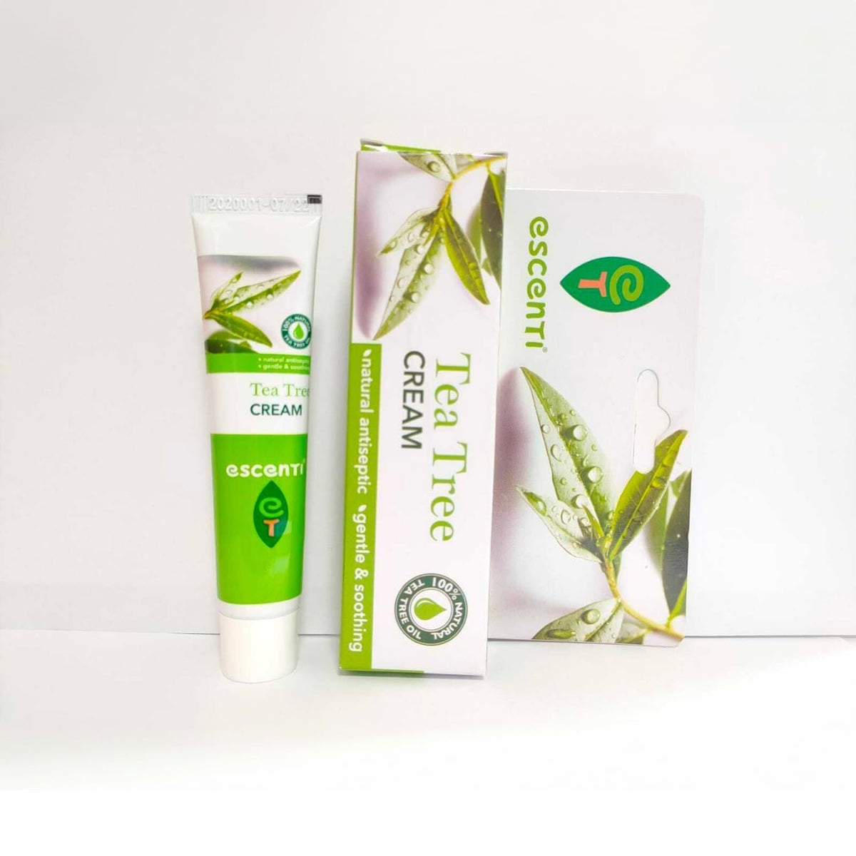 Escenti Natural Antiseptic Tea Tree Cream Multicoloured 28G ESC1011 | Gentle and Soothing Skincare | 100 Percent Tea Tree Oil Formula