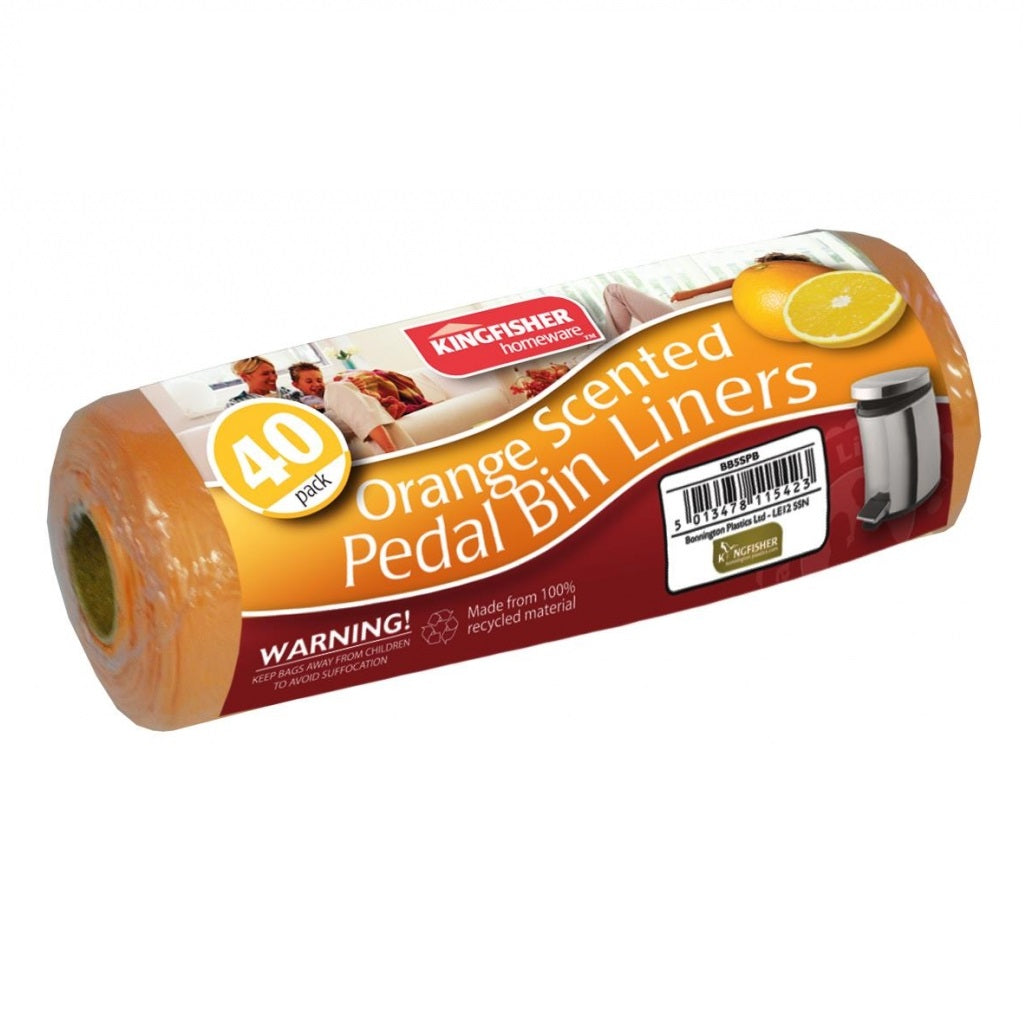 Kingfisher Scented Swing Bin Liners Assorted Colours 25Ltr Pack of 40 BB5SPB | Tie Handle Design | Assorted Fragrances | Durable and Leak-Resistant