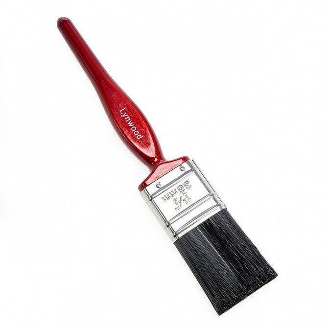 Lynwood Redline Paint Brush Red and Black 1.5-Inch BR204 | For General Use | Durable Bristles | Comfortable Grip Handle