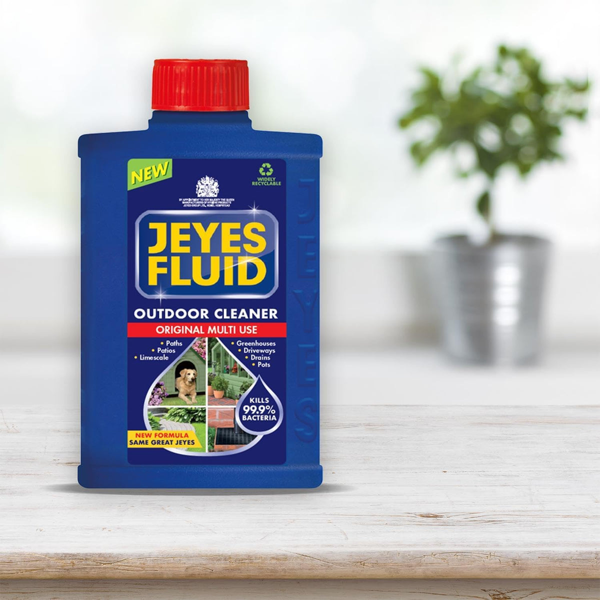 Jeyes Fluid Original Multi Use Outdoor Cleaner Blue 1Ltr 2720310 | Disinfectant for Patios-Greenhouses and Paths | Removes Limescale and Rust