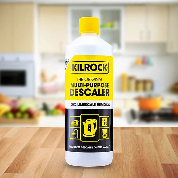 Kilrock Original Multi-Purpose Descaler Multicoloured 1Ltr | Powerful Limescale Remover for Kettles-Irons-Coffee Machines and Toilets