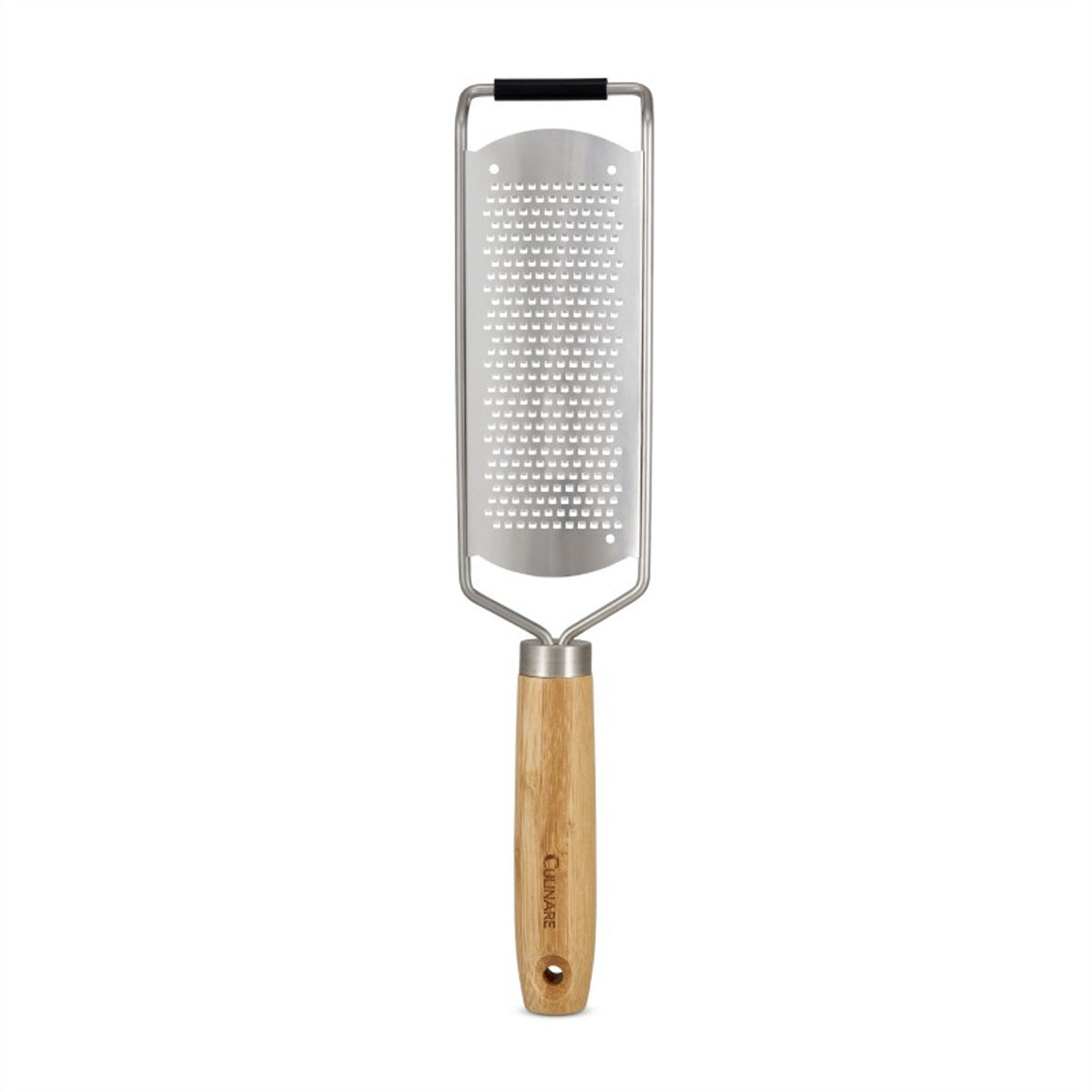 Culinare Naturals Sustainable Bamboo Handle Stainless Steel Fine Grater Chrome C70001