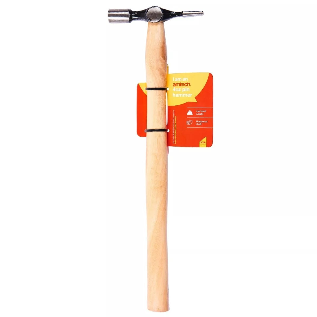 Amtech Pin Hammer Silver 13-Inch A1100 | 4oz Head Weight | Hardwood Shaft