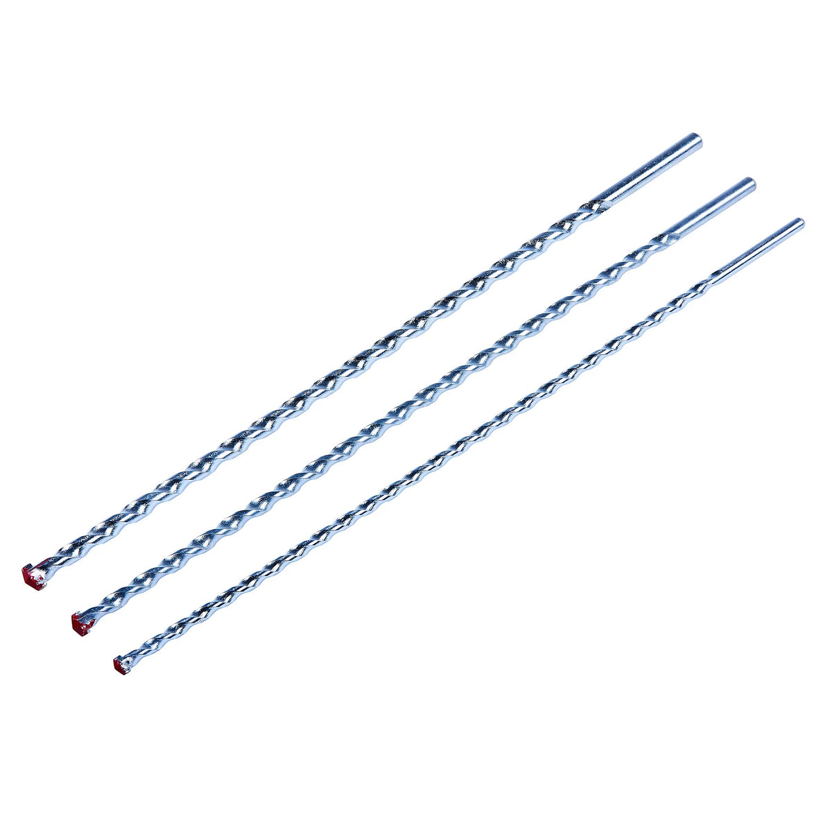 Amtech Heavy Duty Metal Braised Carbide Tips Masonry Drill Bit Set Silver 400mm Pack of 3 F2800