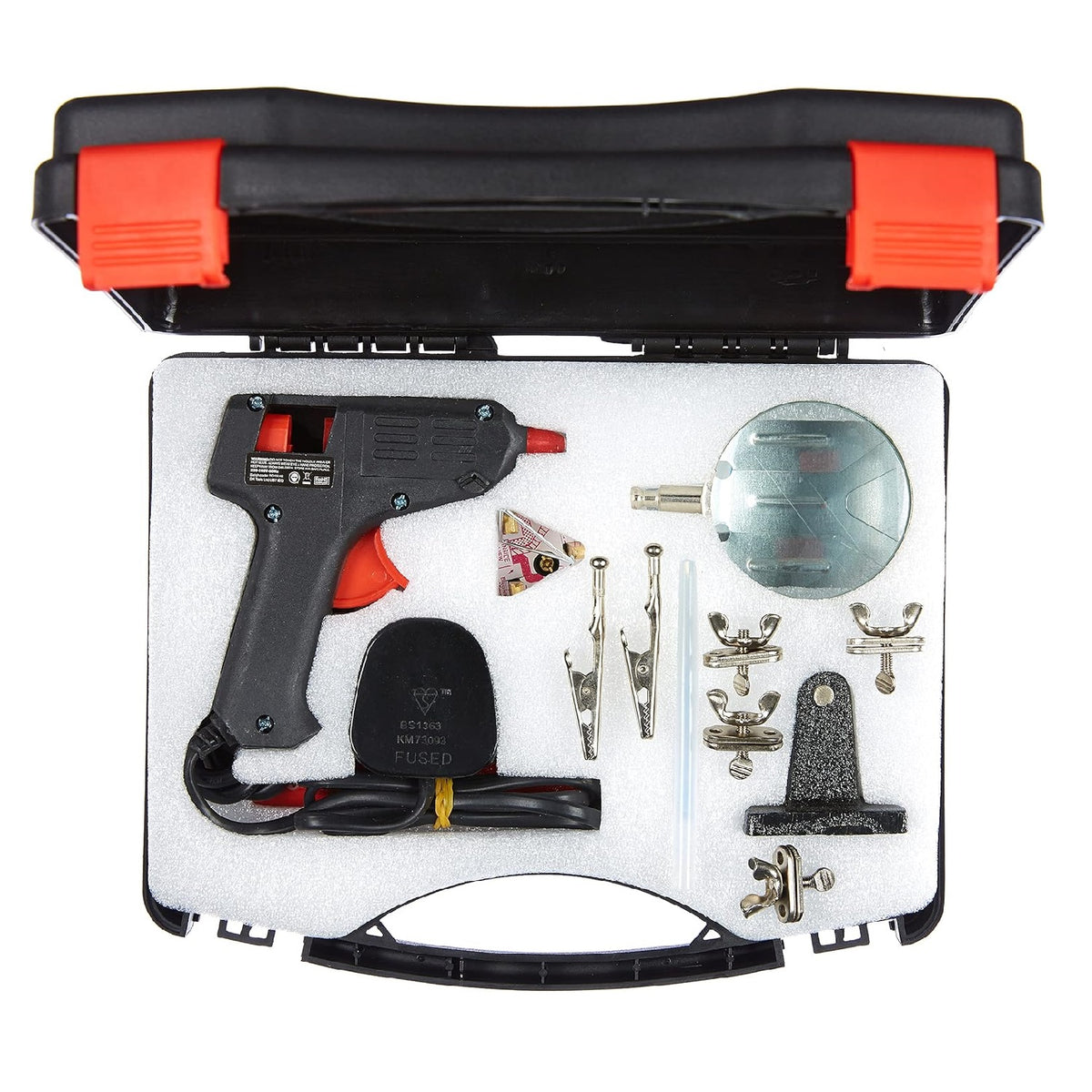 Amtech Soldering Tool Kit Assorted S1740 | Comprehensive Soldering and Gluing Kit | Ideal for Homes and DIY Tasks | Storage Organiser Case