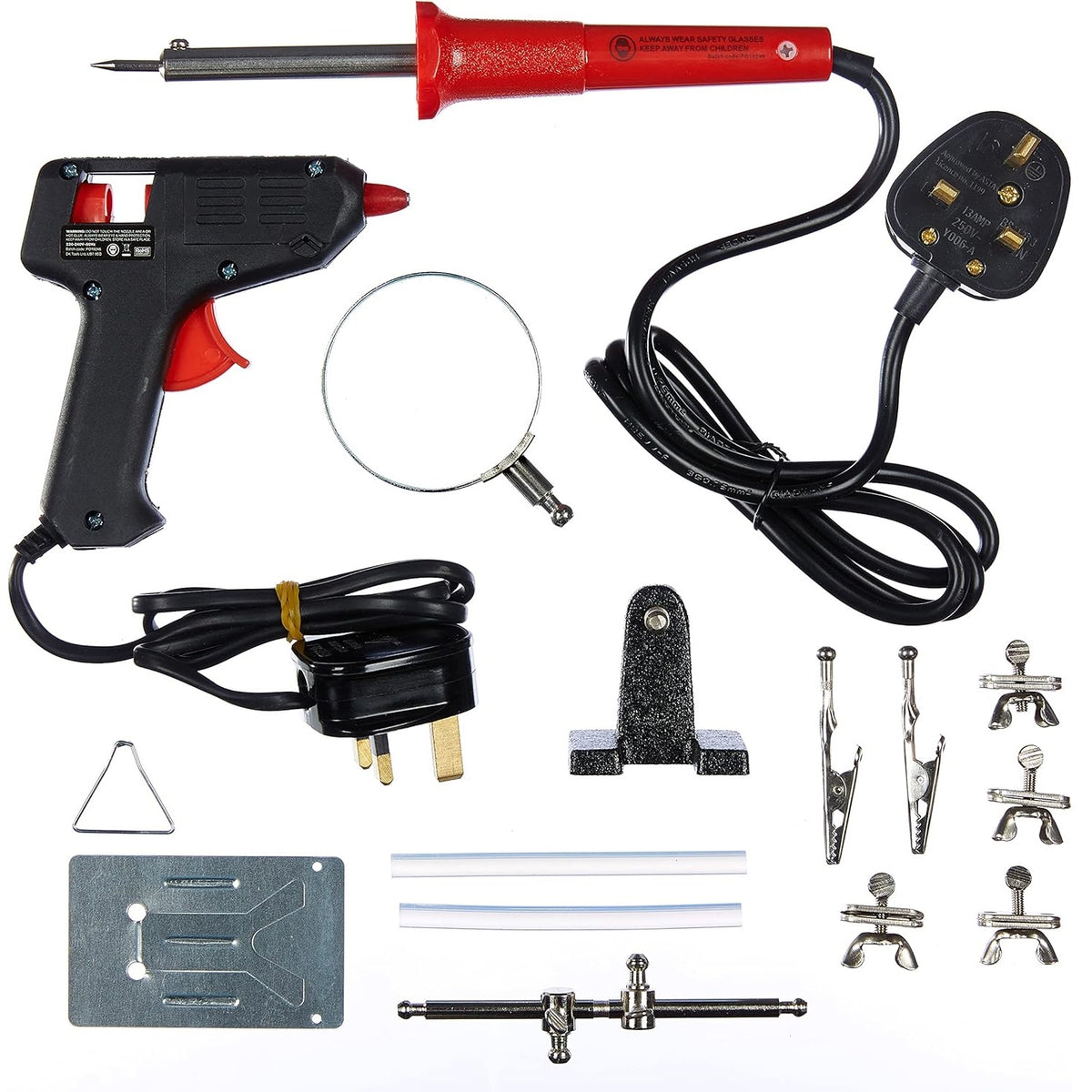 Amtech Soldering Tool Kit Assorted S1740 | Comprehensive Soldering and Gluing Kit | Ideal for Homes and DIY Tasks | Storage Organiser Case