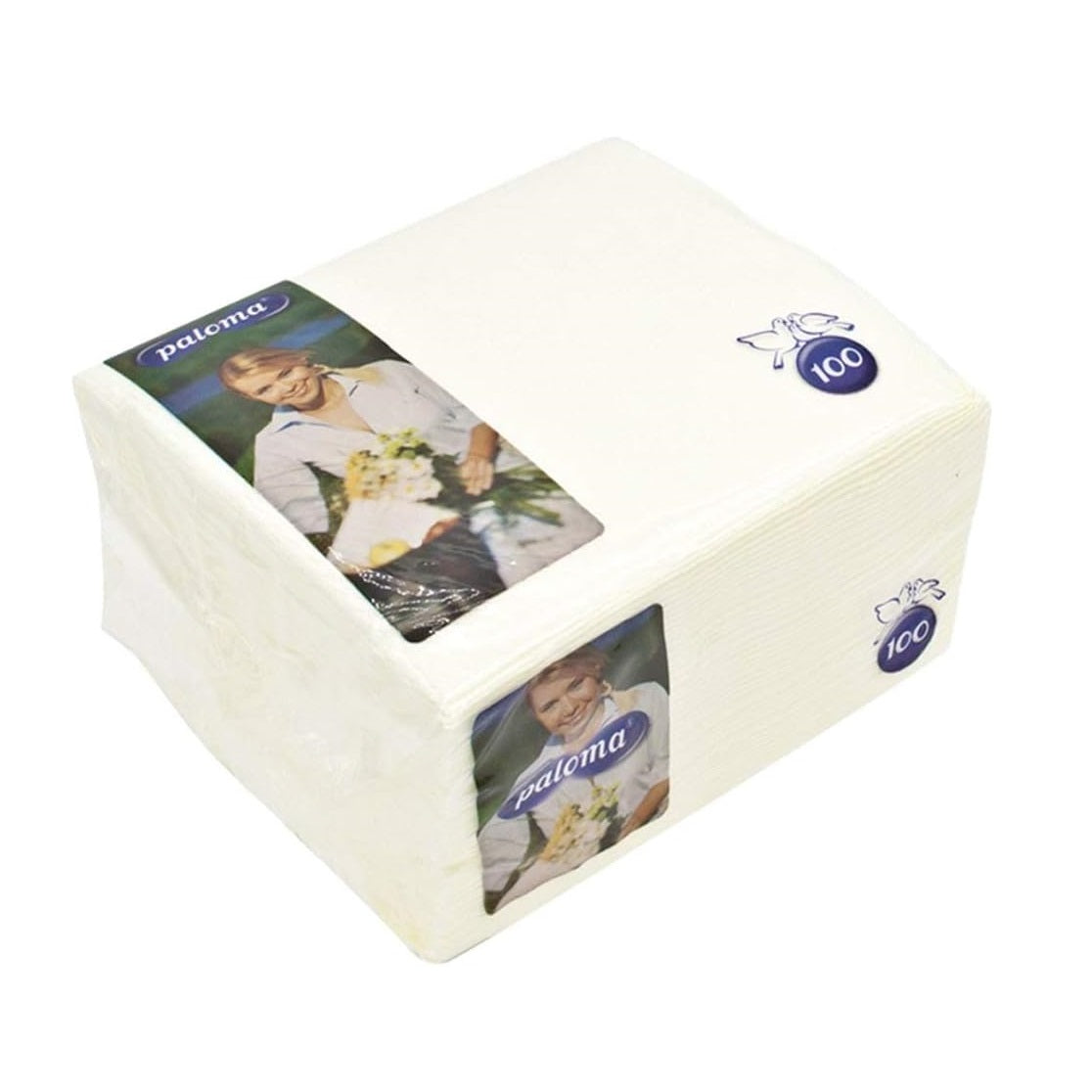 Paloma Soft Paper Napkins White Pack of 100 30WH100 | Disposable Serviettes for Dining and Events